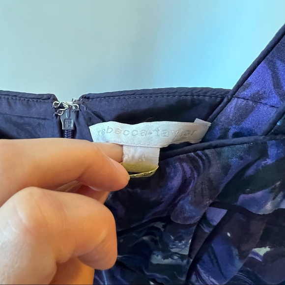 Rebecca Taylor Top | Silk bralette | Purple with pattern, 2 - Picture 6 of 9